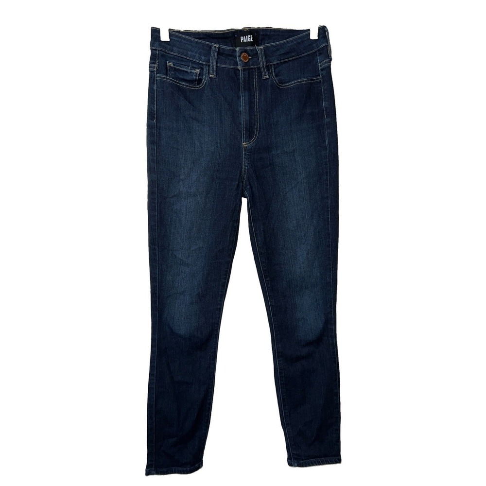 Paige‎ Womens Jeans Margot Crop Size 27 Dark Blue High Rise Skinny Denim